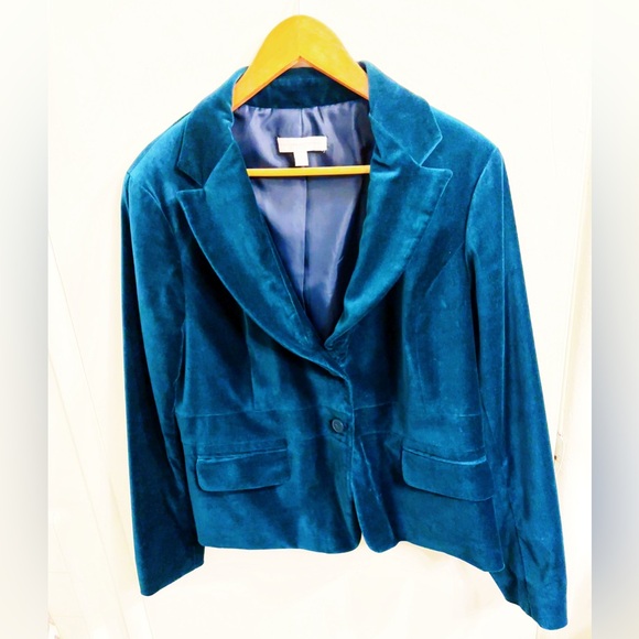 Blue Velvet Jacket/ Coat - Picture 3 of 3